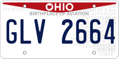 OH license plate GLV2664