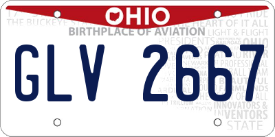 OH license plate GLV2667