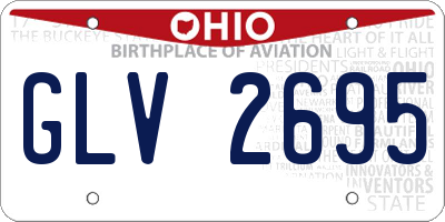 OH license plate GLV2695