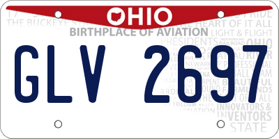 OH license plate GLV2697