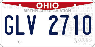 OH license plate GLV2710