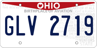 OH license plate GLV2719