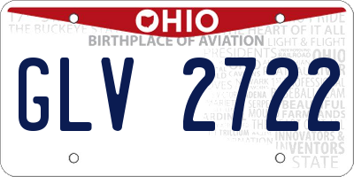 OH license plate GLV2722