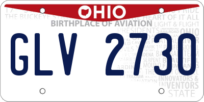 OH license plate GLV2730