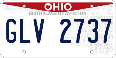 OH license plate GLV2737