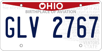 OH license plate GLV2767