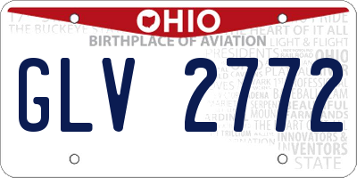 OH license plate GLV2772