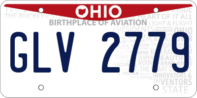 OH license plate GLV2779