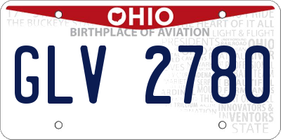OH license plate GLV2780
