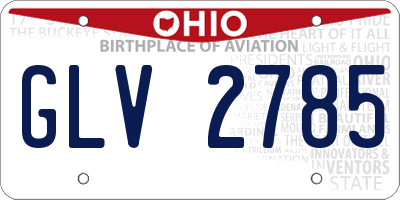 OH license plate GLV2785