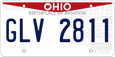 OH license plate GLV2811