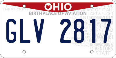 OH license plate GLV2817