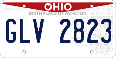 OH license plate GLV2823