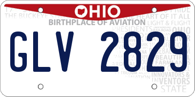 OH license plate GLV2829