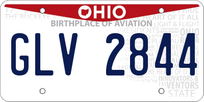 OH license plate GLV2844