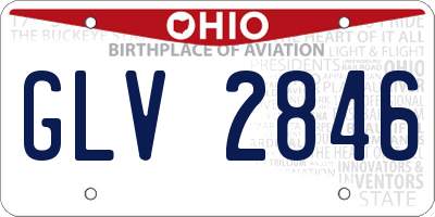 OH license plate GLV2846