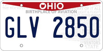 OH license plate GLV2850