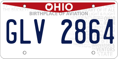 OH license plate GLV2864