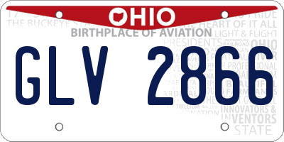 OH license plate GLV2866