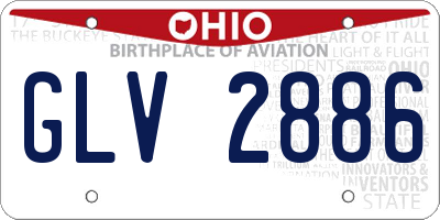 OH license plate GLV2886