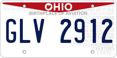 OH license plate GLV2912