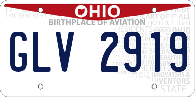 OH license plate GLV2919