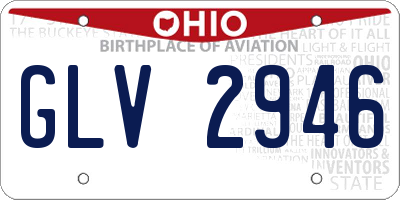 OH license plate GLV2946