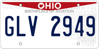 OH license plate GLV2949