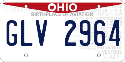 OH license plate GLV2964