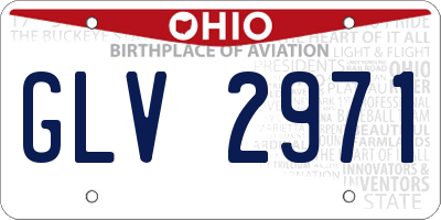 OH license plate GLV2971