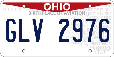 OH license plate GLV2976