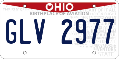OH license plate GLV2977