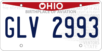 OH license plate GLV2993