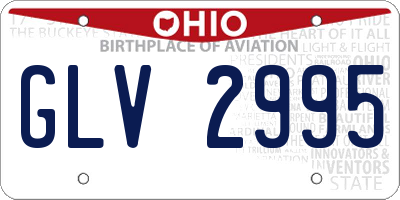 OH license plate GLV2995