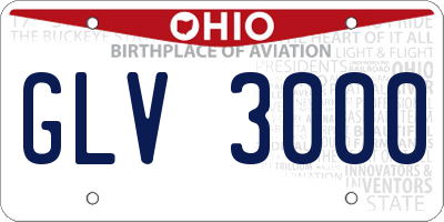OH license plate GLV3000
