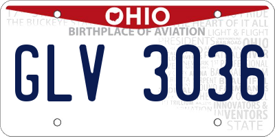 OH license plate GLV3036