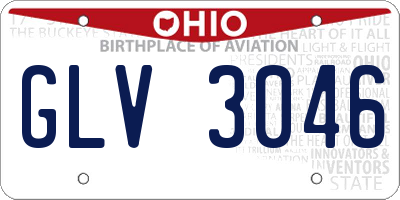 OH license plate GLV3046