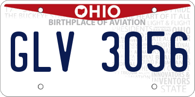 OH license plate GLV3056