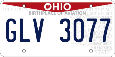 OH license plate GLV3077