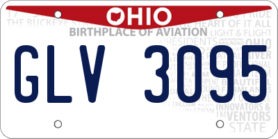 OH license plate GLV3095