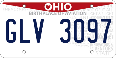 OH license plate GLV3097