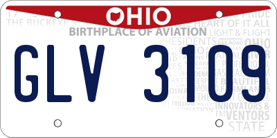 OH license plate GLV3109