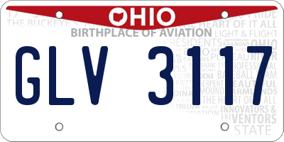 OH license plate GLV3117
