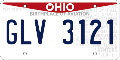 OH license plate GLV3121