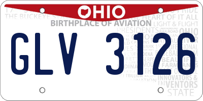 OH license plate GLV3126