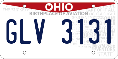 OH license plate GLV3131