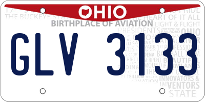 OH license plate GLV3133