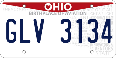 OH license plate GLV3134