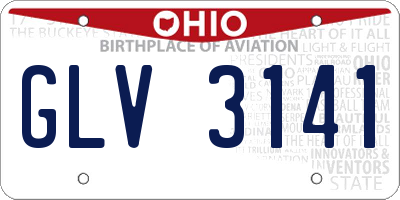 OH license plate GLV3141