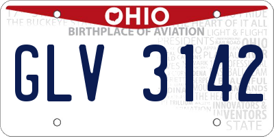 OH license plate GLV3142